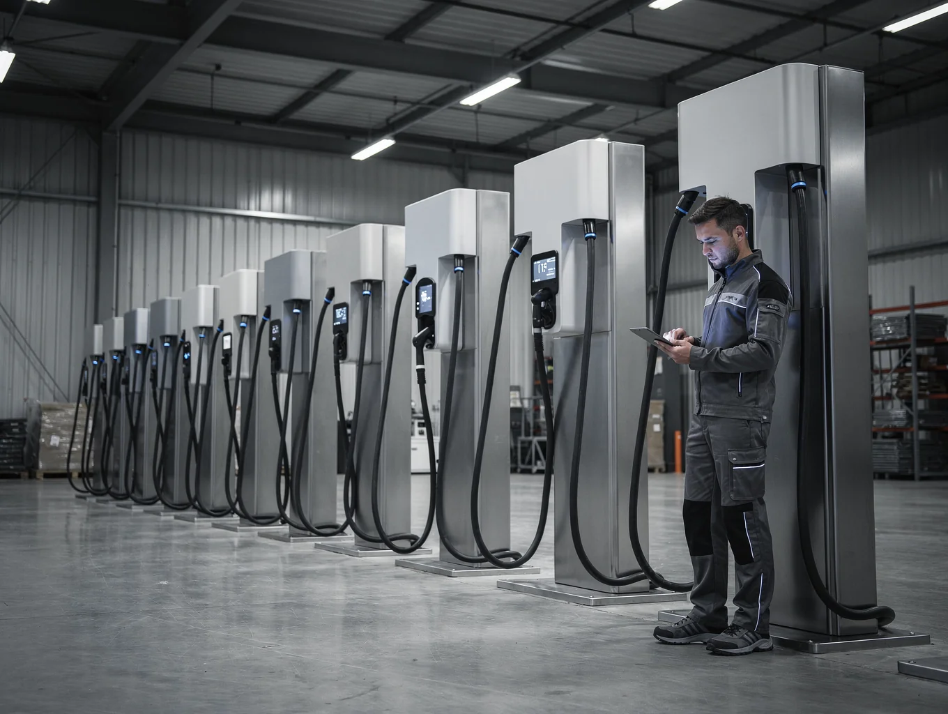 Commercial DC fast EV charging station power conversion cabinet